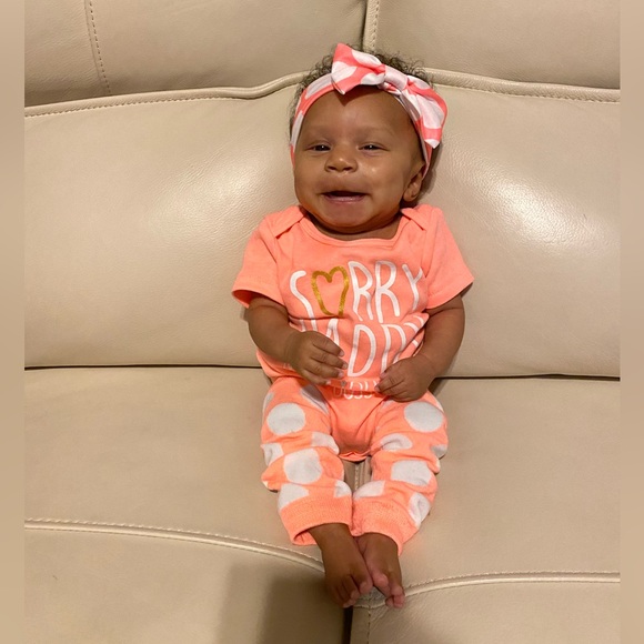 Neon Coral Onsie, Headband & Leg Warmers - Picture 2 of 2